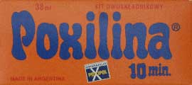 Ngjitës epoksi Poxilina, 70g, forcohet shpejt, ngjyrë gri