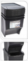 Set koshash riciklimi Addis Food Stackable, 3 x 22L, me kapakë, gri