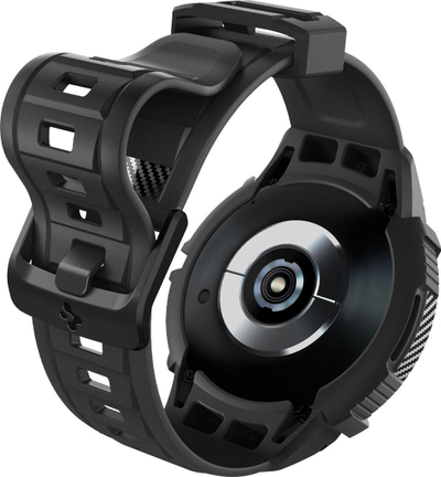 Mbulesë me rrip Spigen Rugged Armor Pro për Samsung Galaxy Watch 6 Classic 43mm, TPU, që s’çahet kollaj nga goditjet, e zezë