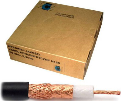 Kabllo koaksial Venton H155, 50 Ohm, 100m, e bardhë