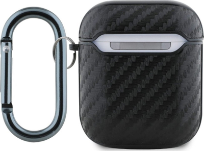 Mbulesë për AirPods Red Bull Carbon, për AirPods 1/2, plastikë PU, e zezë