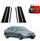 Folje mbrojtëse karboni për shtylla B C Mercedes Benz C Class W204 Sedan 2007 2011, set 6 copë, e zezë