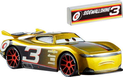 Makina lodër Hot Wheels Sidewall Shine 3, die-cast metal, 1:55, e artë