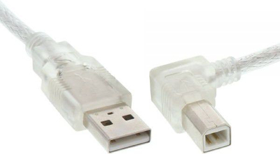 Kabllo USB InLine 34517R, USB A në USB B, 0.5 m, transparente