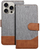 Këllëf libri për telefon Jeans, për iPhone 11, gri