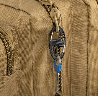 Set karabinash Mil Tec S Hook, 10 copë, material DuraFlex dhe metal, të zeza