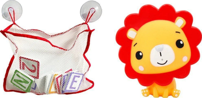 Lodër banjoje Fisher-Price CFGMBT004A, shkronja dhe numra, me figurë luani, shumëngjyrëshe
