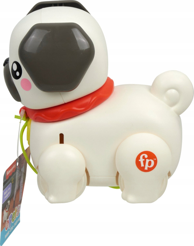 Lodër qenush ecës Mattel My Pug's Walking Playset, mekanike, me zë
