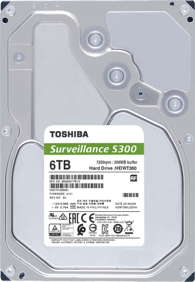Hard disk Toshiba S300 Surveillance, 3.5", 6TB, SATA