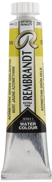 Ngjyrë uji Rembrandt Azomethine Green Yellow 296, tub 20ml, ekstra fine, e verdhë jeshile