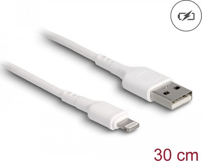 Kabllo USB Delock 87866, USB A në Lightning, 0.3 m, e bardhë