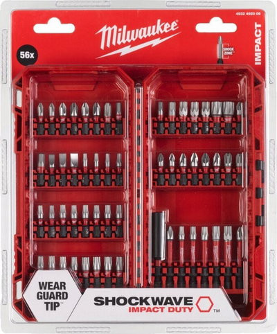 Set bitash kaçavide Milwaukee Shockwave Impact, 56 copë, për kaçavida goditëse