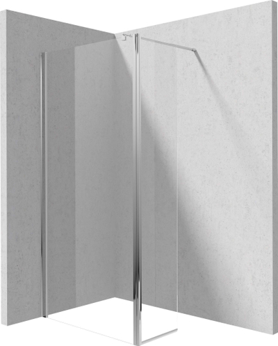 Panel dushi New Trendy Kerria Plus, xham i fortë i temperuar, Total White transparent