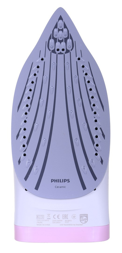 Hekur me avull Philips DST3010/30, 2000W, taban keramik, blu