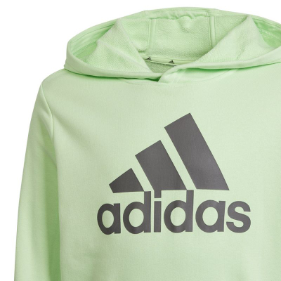 Bluzë me kapuç për fëmijë Adidas Big Logo Hoodie Jr IS2591, pambuk i butë, me xhep kangur, mint