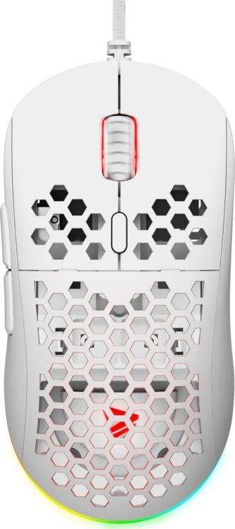 Mouse gaming Savio HEX-R, optik, me ndriçim ARGB, i bardhë
