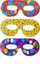 Set maskash letre për kalamoj Masks, 16 cm, me llastik, shumëngjyrëshe