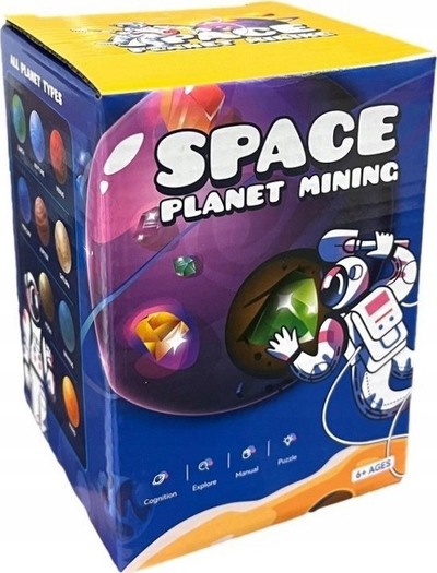 Lodër gërmimi Zest Space Planet Mining Venus, set guri dhe kristalesh, për kalamaj 6+ vjeç, portokalli
