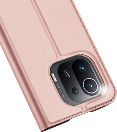 Këllëf telefoni Dux Ducis Skin Pro për Xiaomi Mi 11 Pro, me kapak, që bëhet edhe stand, rozë