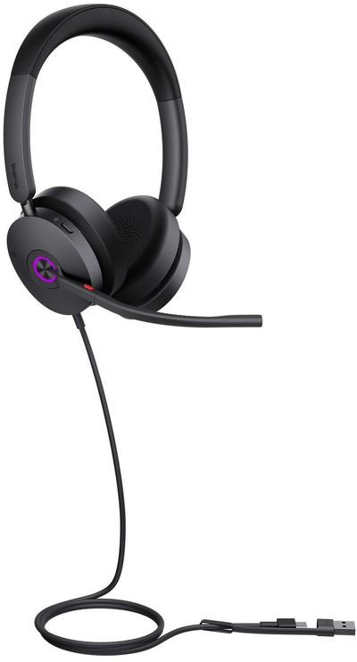 Слушалки Yealink UH48 Dual UC, со микрофон, USB A C, црни