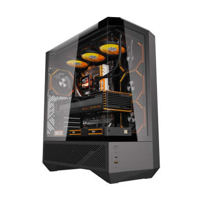 Kornizë kompjuteri Darkflash DY460, ATX, 4 ventilatorë ARGB, e zezë