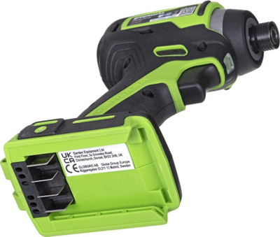 Vidëzues goditës me bateri Greenworks GD24D200, 24V, 300 Nm, i zi e jeshile
