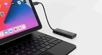 USB-C Hub Swissten 4në1 (USB-C 100W, HDMI 4K, 2x USB-A) Alumin