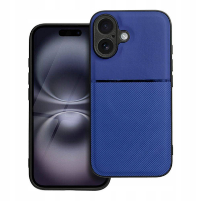 Futrollë Noble Case për iPhone 16, mbrojtëse, e hollë, blu e errët