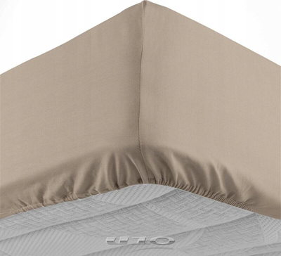 Çarçaf çifti DOUCEUR D'INTERIEUR Plain Jersey, 160x200 cm, pambuk 100%, ngjyrë rëre