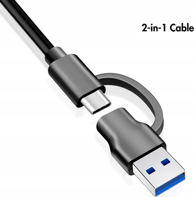 Hub USB LogiLink USB 3.2 Gen 1, 4 porta, me çelës për çdo port, i zi