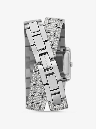 Orë për femra Michael Kors Petite Emery Pavé MK4836, e argjendtë