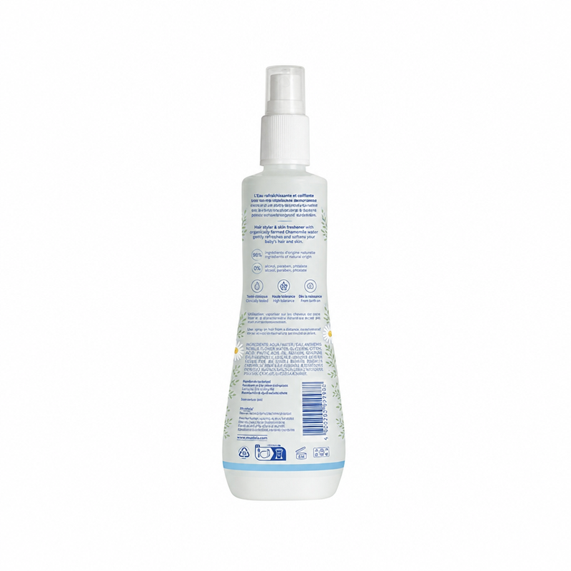 Sprej flokësh Mustela Hair Styler & Skin Freshener, foshnje dhe fëmijë, 200ml, transparent