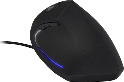 Maus Inter-Tech KM-206, me kabllo, USB, i zi dhe i kaltërt