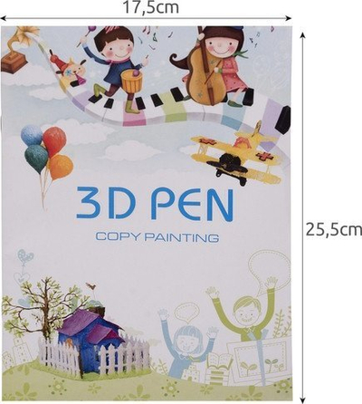 Libër shabllonesh Maaleo 22734 3D Pen, 40 dizajne, format 17.5 x 25.5 cm, shumëngjyrësh