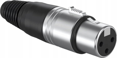 Konektor kablloz Procab VC3FX, XLR 3-pin femër, i zi