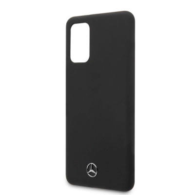 Mbrojtëse telefoni Mercedes-Benz Silicone për Samsung Galaxy S20 Plus, silikoni, e zezë