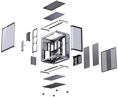 Karkasë PC Jonsplus BO400CG, ATX Mid Tower, xham i lakuar, gri gunmetal