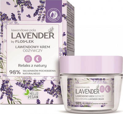 Kрем за лице Floslek Lavender, хранлив за ден и ноќ, 50 ml