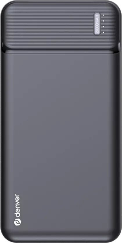 Powerbank Denver PBS-20007, 10000mAh, me tregues LED, gri