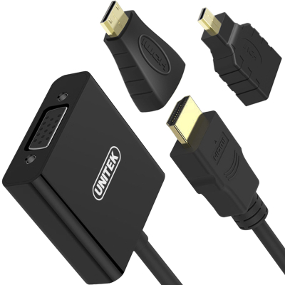 Përshtatës Unitek, AV, 3.5mm, i zi