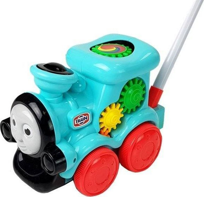 Lodër shtytëse Leantoys Push Walker Locomotive Tomek, me tinguj, shumëngjyrëshe
