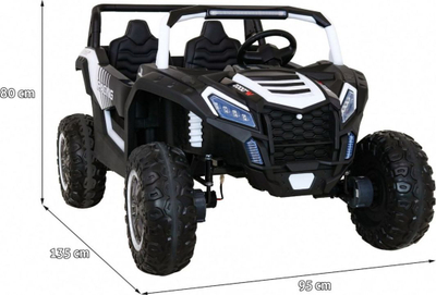 Makina elektrike për fëmijë STRONG Racing, 24V, LED, e bardhë