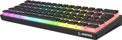 Tastierë mekanike Rampage Radiant K11, Switche Outemu Red, RGB, e zezë