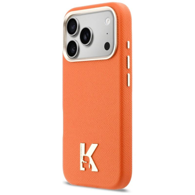 Maskë telefoni Karl Lagerfeld Karl Head, MagSafe, për iPhone 17 Pro, portokalli