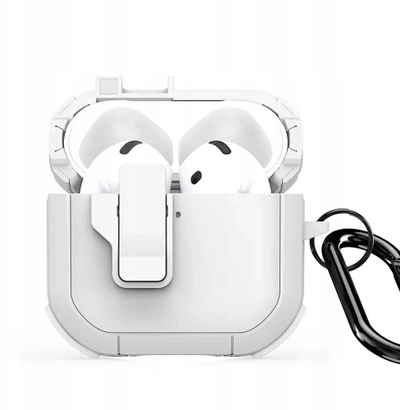 Mbulesë mbrojtëse Dux Ducis për AirPods 4, TPU+PC, e bardhë