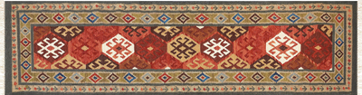 Tapet URTSADZOR Wool Kilim, 80 x 300 cm, lesh, shumëngjyrësh