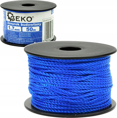 Fill ndërtimi Construction Cord 1.7mm, 50m, i verdhë