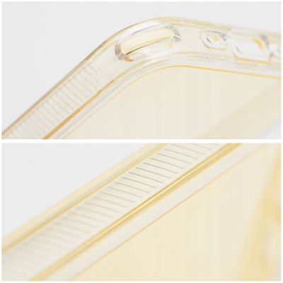 Kapak telefoni Matrix Clear Case për Samsung A26 5G, transparent, me kornizë të verdhë