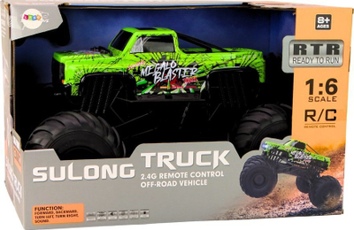 Makina me telekomandë LEAN Toys Sulong Truck, shkallë 1:6, 2.4G, jeshile