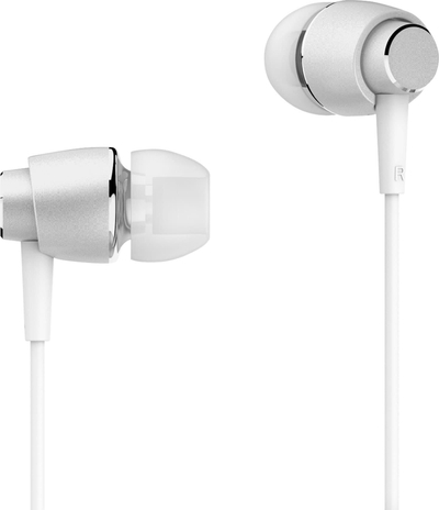 Kufje in ear Kruger&amp;Matz B1, me kabllo 3.5mm, me mikrofon, të bardha